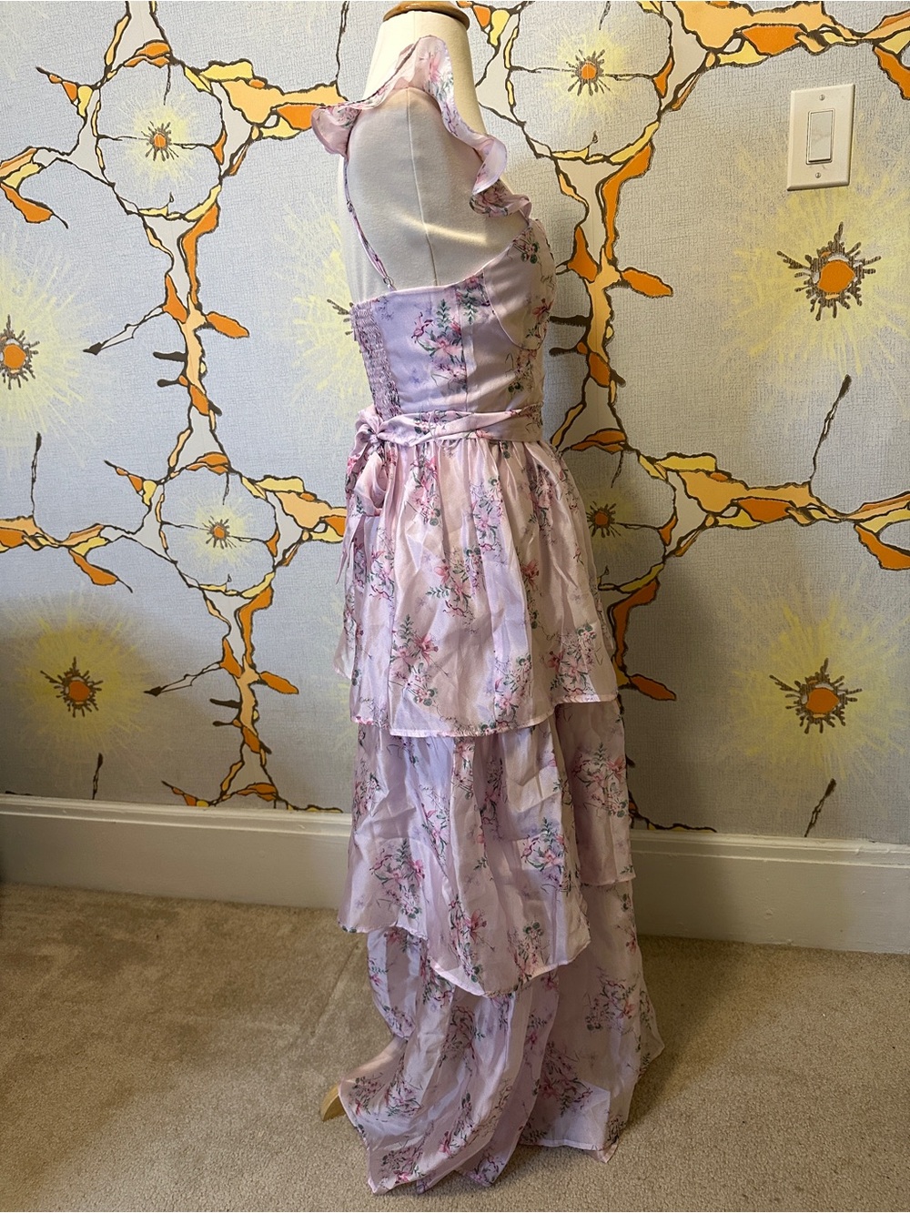 Lulus Light Lavender Floral Maxi Dress - Picture 2 of 7